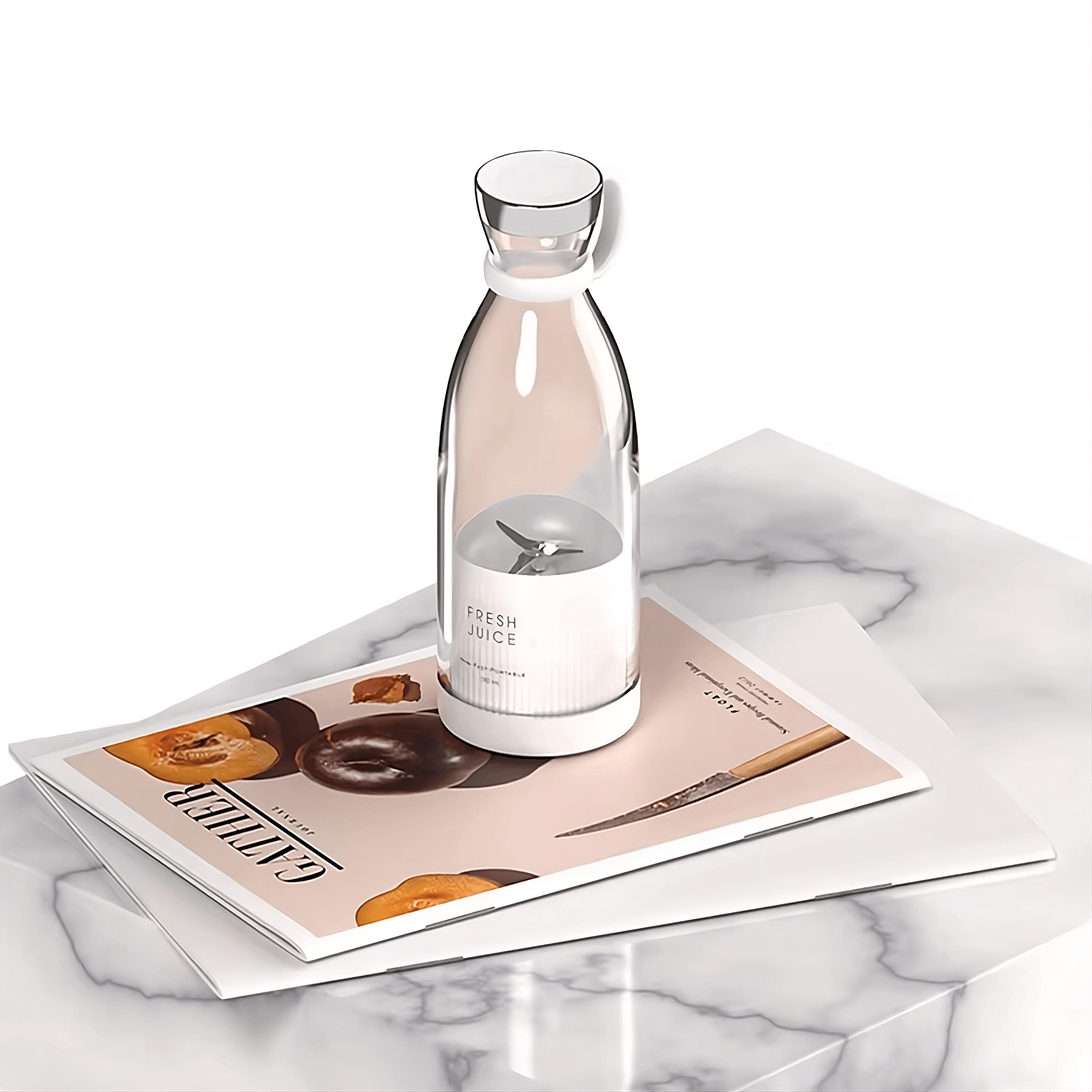 BLYND Bærbar Elektrisk Juiceblender Hvit